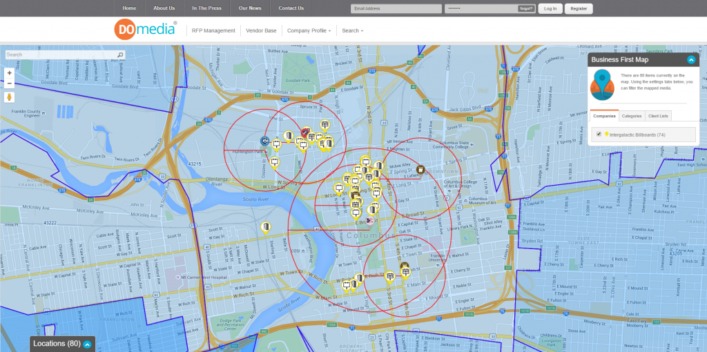 DOmedia columbus map for CBF