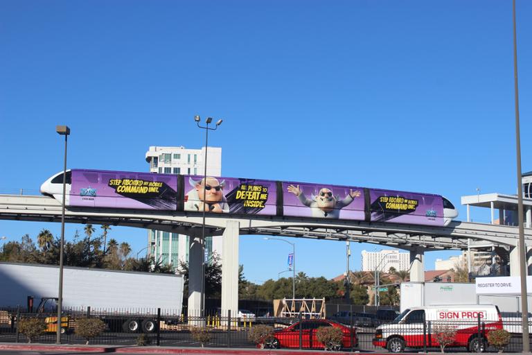 Brands Capture Attention with Las Vegas Monorail Train Wraps