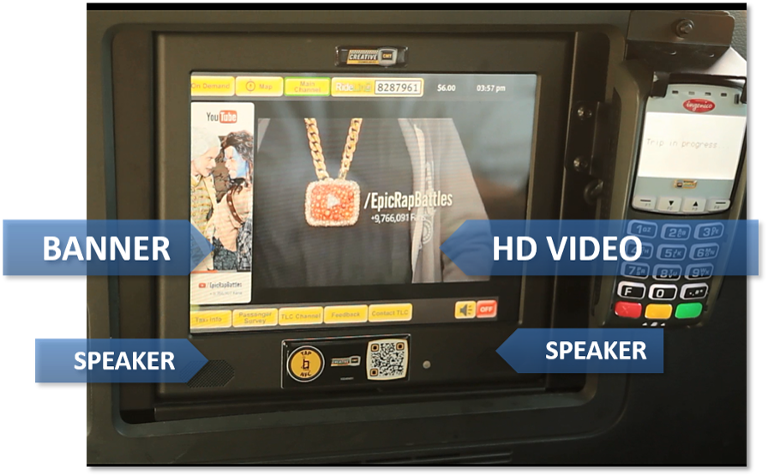 Engage the captive audience of passengers with digital screens! 